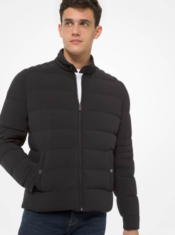 Panske Bundy Michael Kors Quilted Stretch Nylon Puffer Čierne - Oblecenie Michael Kors Nejlevnejsi | UOVQF-8170
